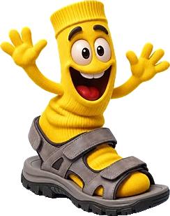 Socksík, maskot Socks and Sandals